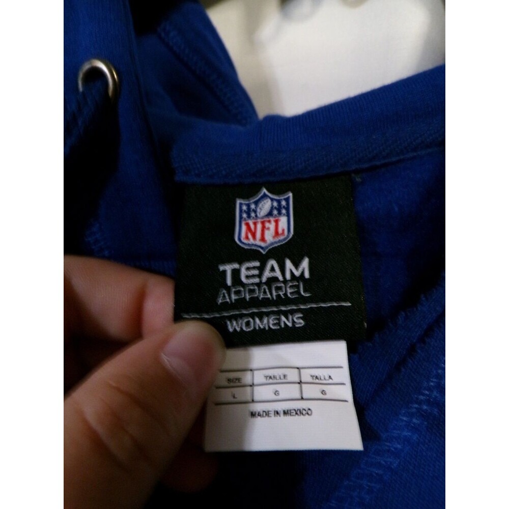 NFL Team Apparel Indianapolis Colts Women's L Blue Pullover Hoodie - Picture 3 of 5